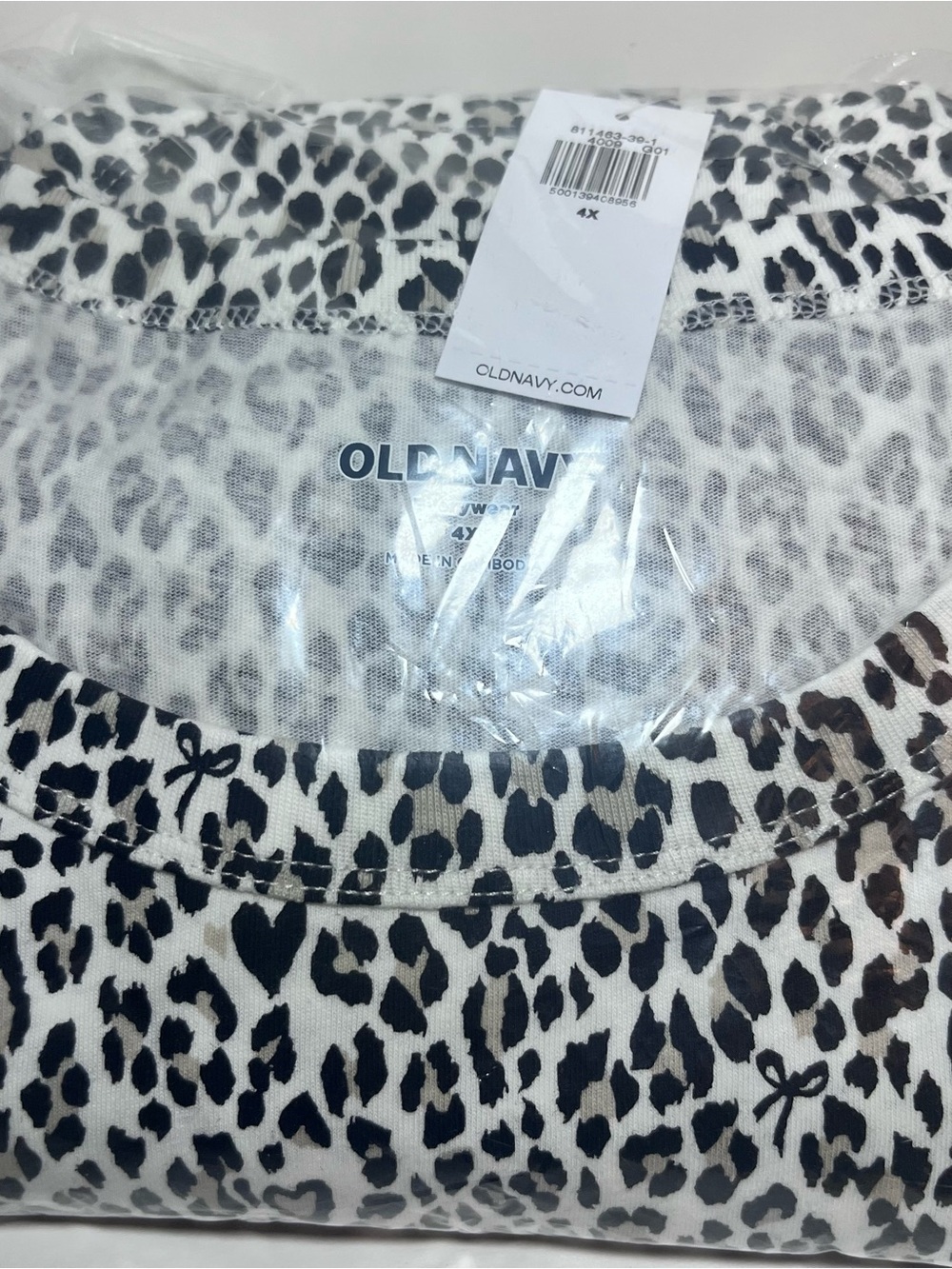 Old Navy Leopard Classic T-shirt 4x NWT